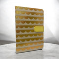 Gold Scallop Hardcover Notebook – Beige/Yellow