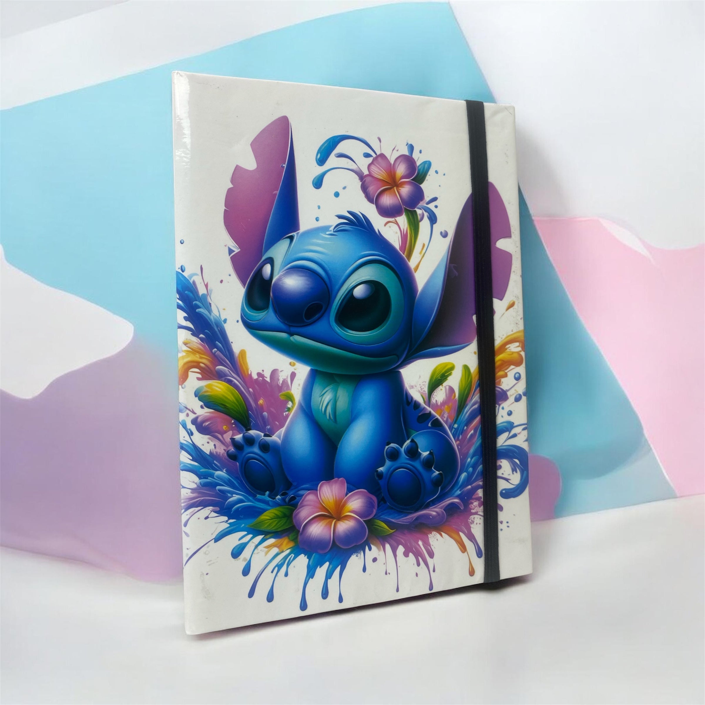 Stitch Tropical Floral & Colorful Splash Hardcover Notebook