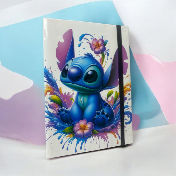 Stitch Tropical Floral & Colorful Splash Hardcover Notebook