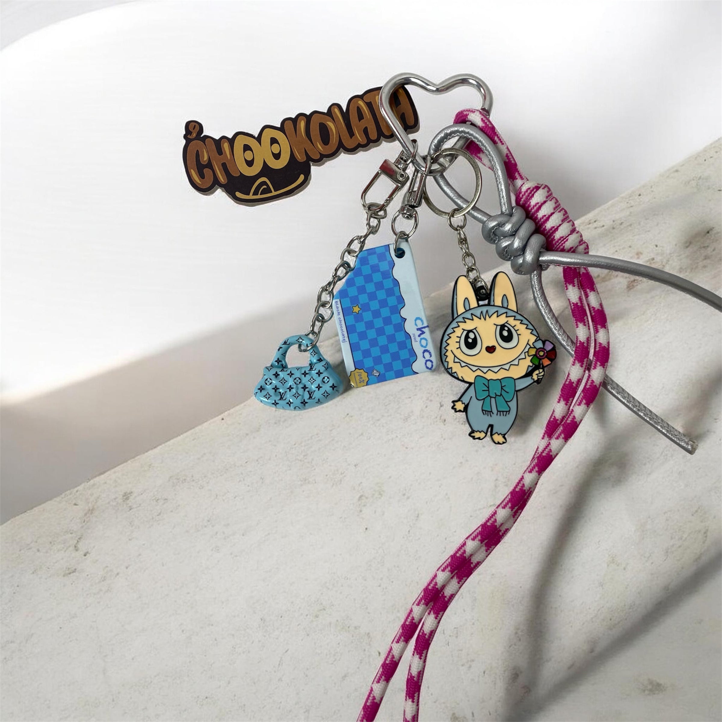 Kawaii Bunny & Mini Handbag Keychain