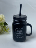 Insulated Glass Tumbler with Straw