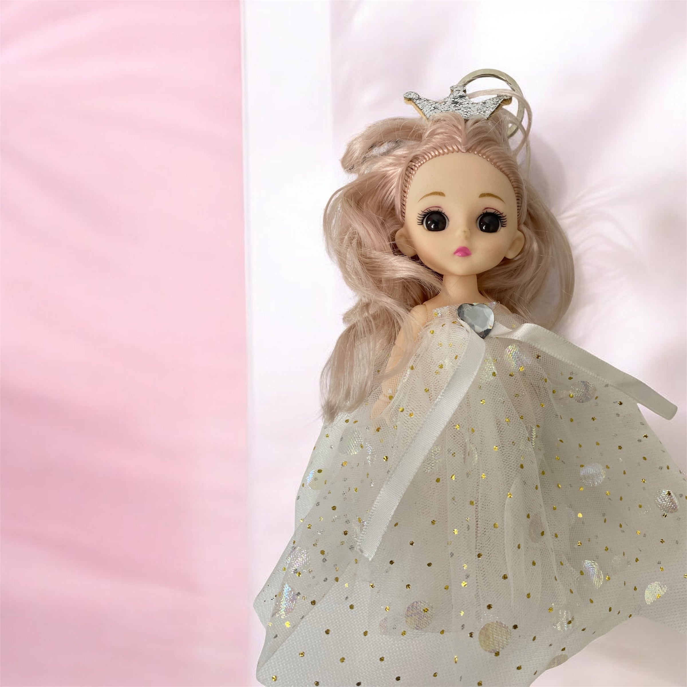 Glitter Princess Doll Keychain