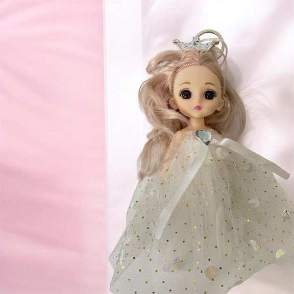Glitter Princess Doll Keychain