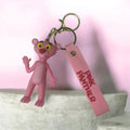 Pink Panther Character Keychain – Retro Cartoon Rubber Keyring