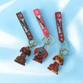 Super Puppies Fire Dog Keychain – Red Silicone Character Keyring