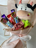 Sweet Cow Plush Chocolate Bouquet