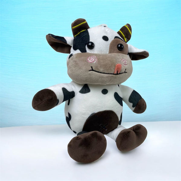 Cute Spotted Cow Plush Toy – Soft Stuffed Animal