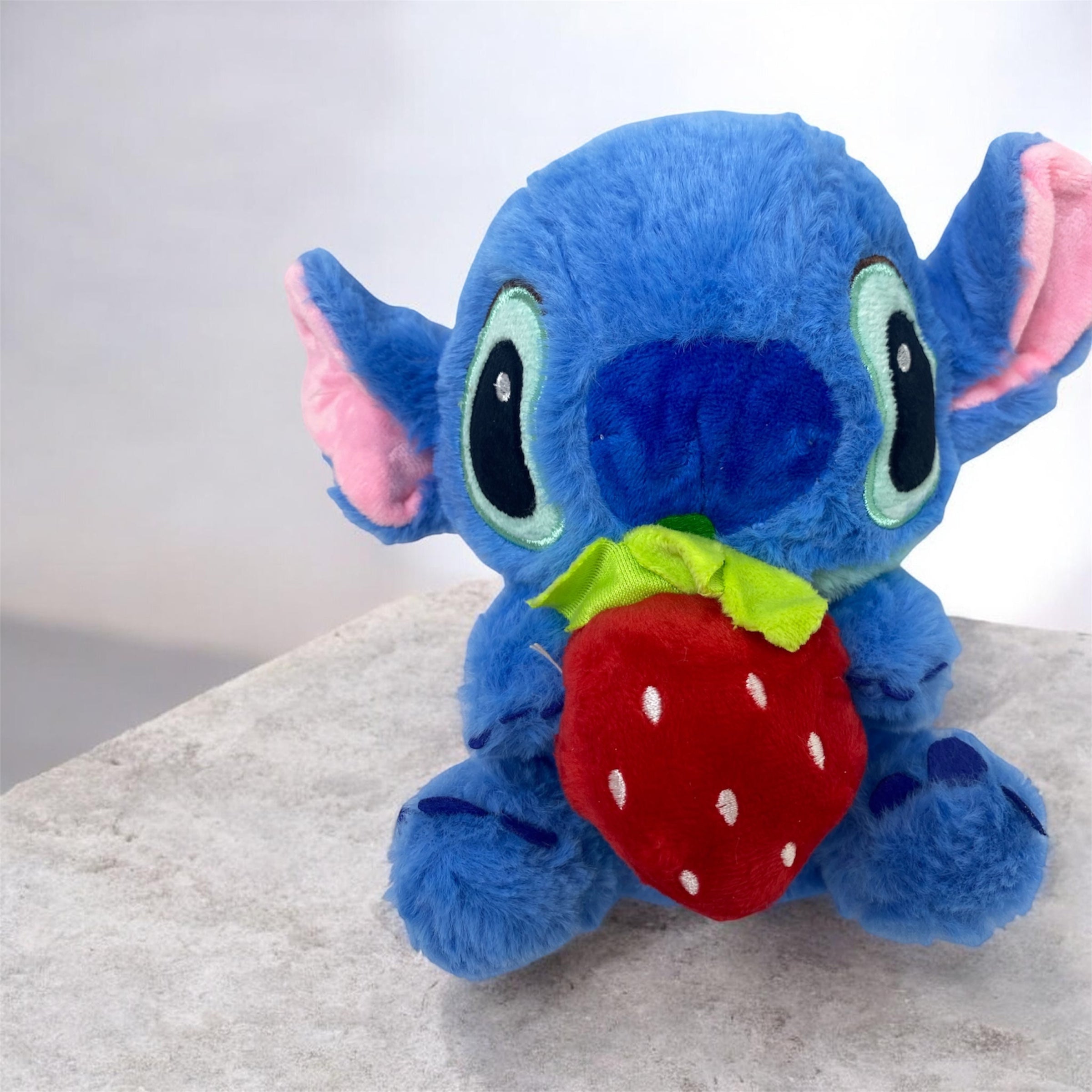 Disney Stitch Plush Toy – Adorable Stitch Holding a Plush Strawberry