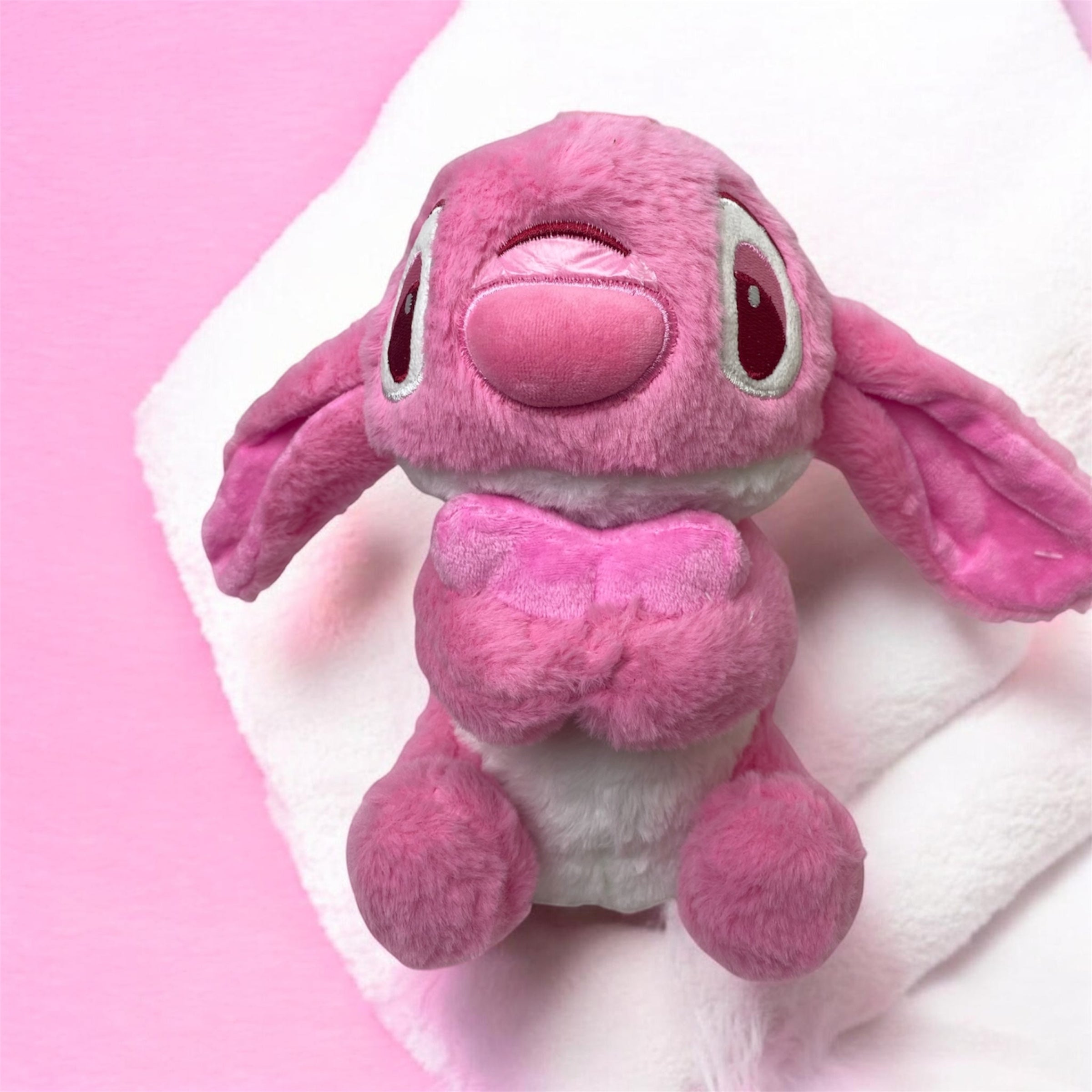 Disney Angel Plush Toy – Sweet Pink Alien Character from Lilo & Stitch