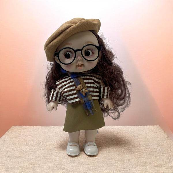 Cute Princess Doll with Glasses