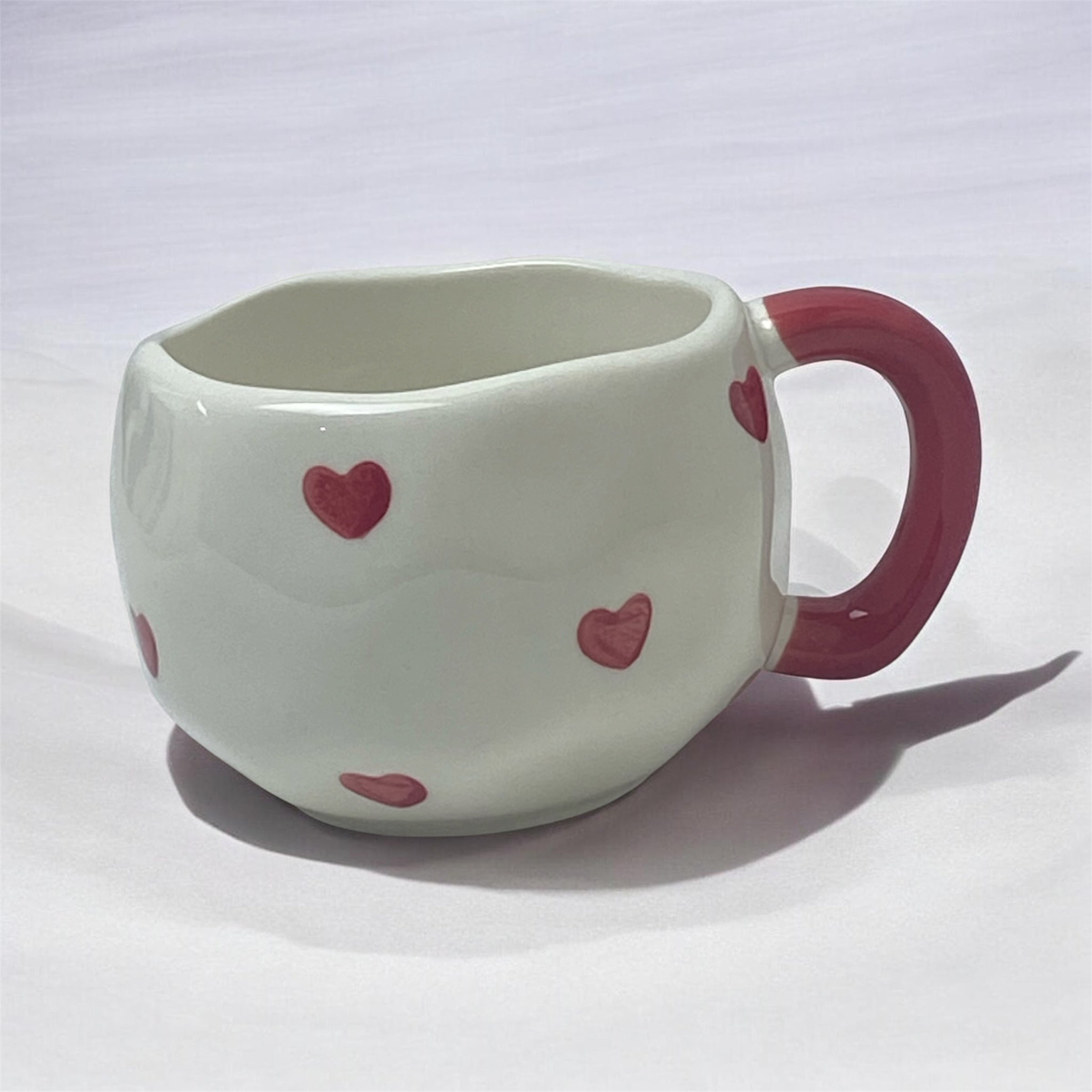 Pink Hearts Ceramic Mug