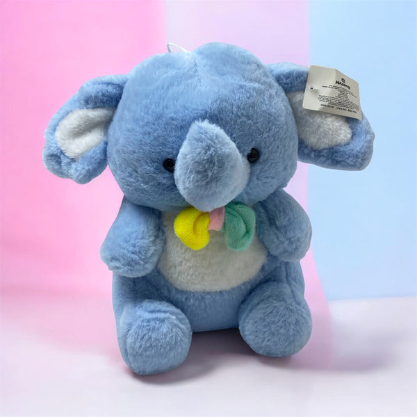 Sky Blue Fluffy Elephant Plush Toy