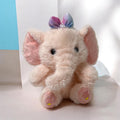 Cute Elephant Plush Toy with Pastel Bow
